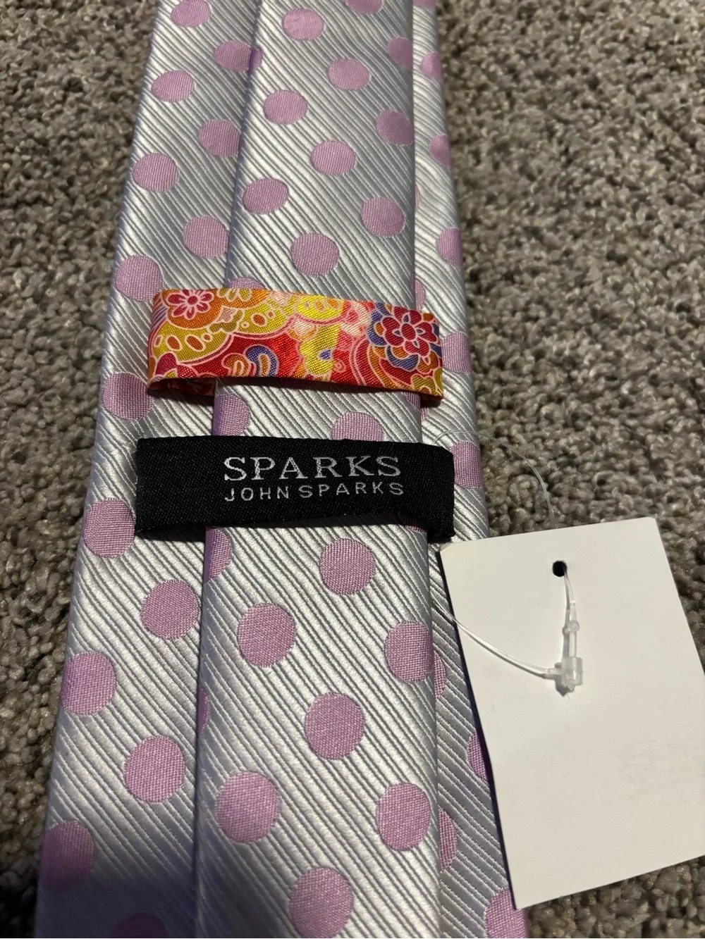 Light lavendar Polka Dot Men's Tie - Unbranded